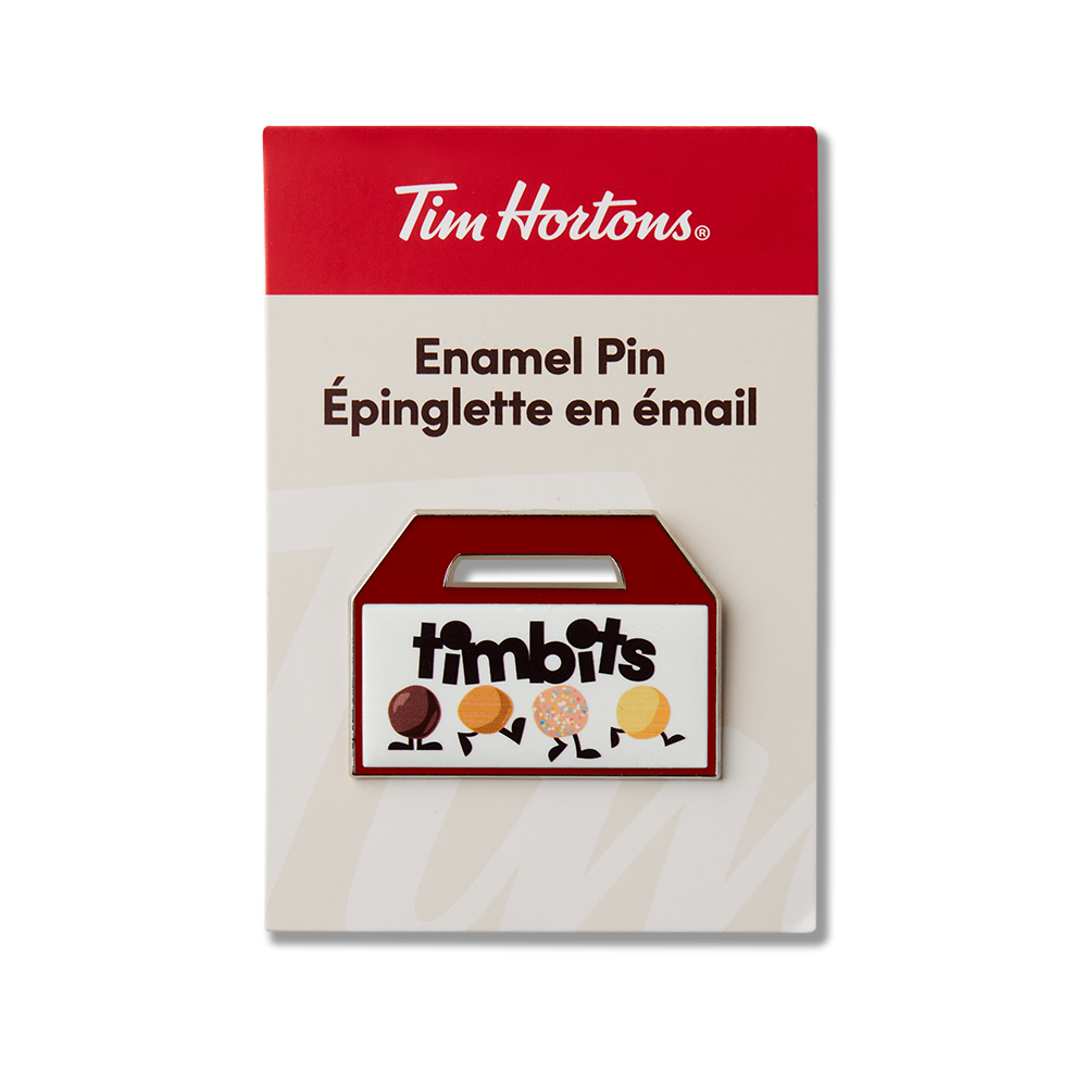 EnamelPin_InPackage1 Enamel Pin - Timbits® Box - Image 1