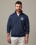 Canada Unisex French Terry Quarter Zip - Navy Marl