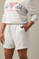 Tims Unisex French Terry Shorts - Cloud Marl 6" - Image 4